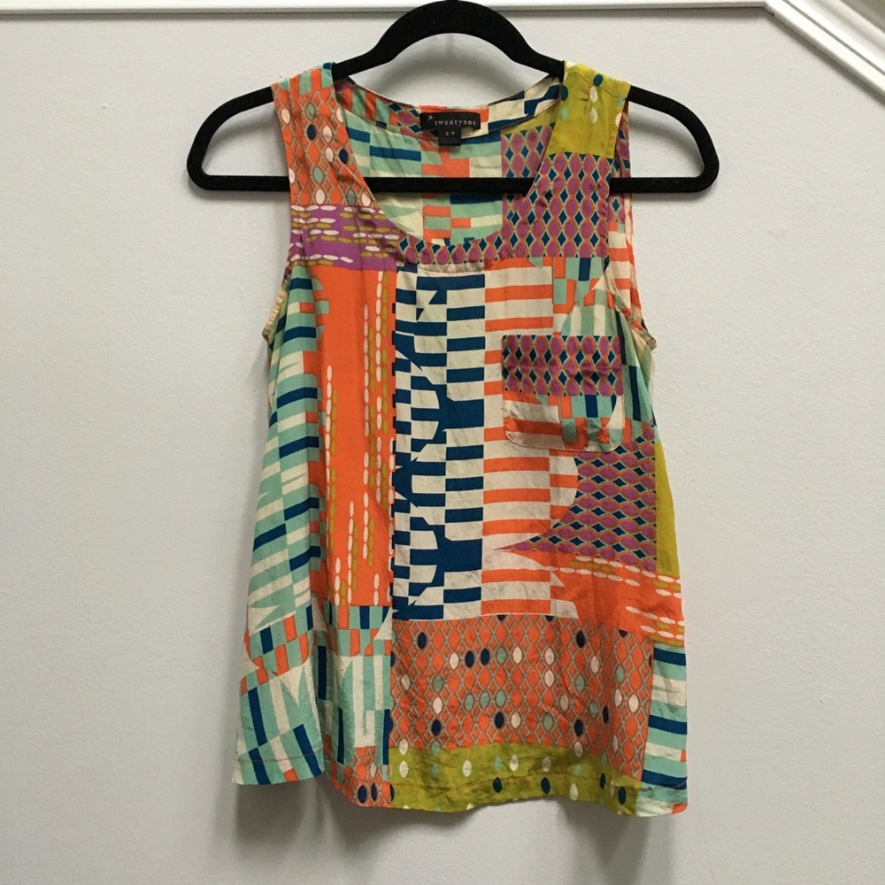twentyone geometric print tank